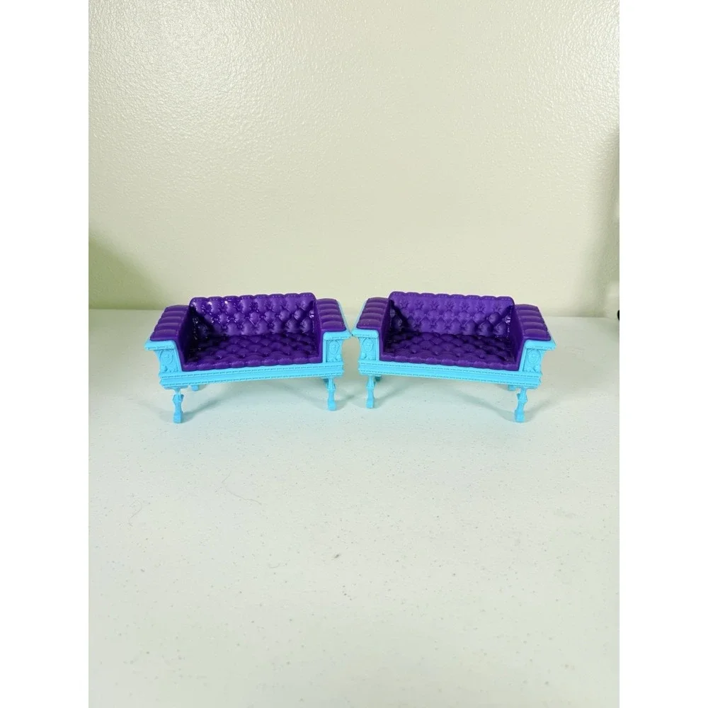 2 Monster High Doll's Deadluxe High School Playset Sofa Couch Furniture Mattel